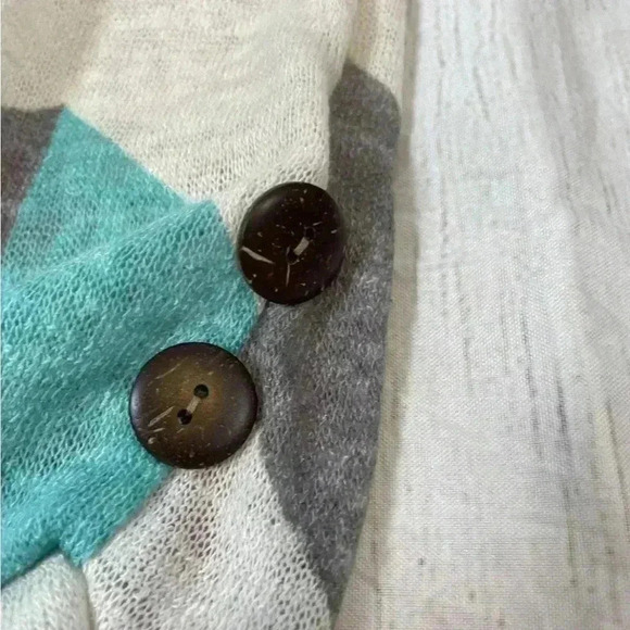 FLAMINGO URBAN Fashion Break Stripe Adjustable 3/4 Sleeve‎ Scoop Woman’s Size M - Picture 15 of 16